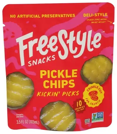 Freestyle Snacks Pickle Chips Kickin Pcks