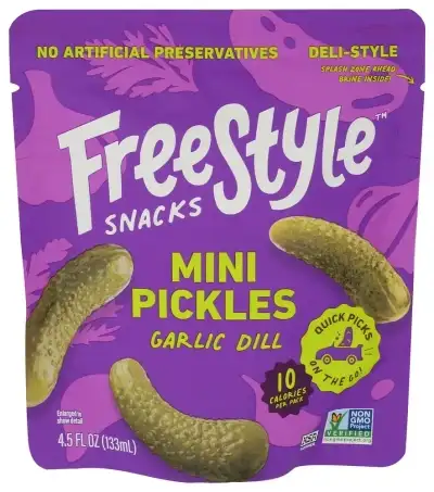 Freestyle Snacks Pickles Dill Garlic Mini