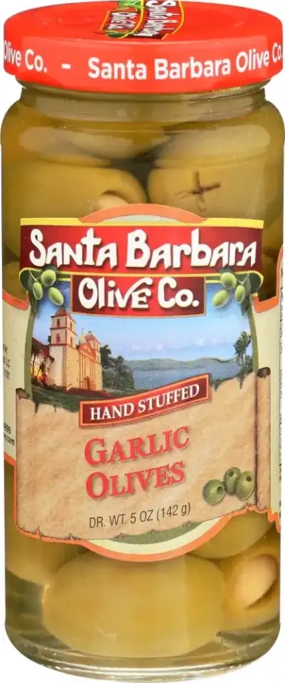 Santa Barbara Olive Stfd Garlic Jar