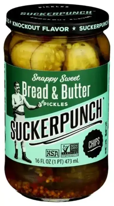 Suckerpunch Pickle Chips Bread Btter