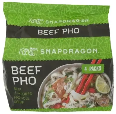 Snapdragon Noodle Pho Beef 4Pk