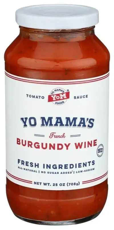 Yo Mamas Foods Sauce Tomato Burgndy Wine