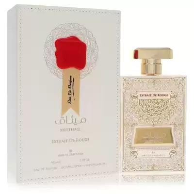 Ard Al Zaafaran Meethaq Extrait De Rouge by Al Zaafaran Eau De Parfum Spray (Unisex) 3.4 oz