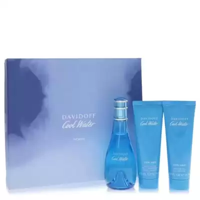 Cool Water by Davidoff Gift Set -- 3.4 oz Eau De Toilette Spray + 2.5 oz Body Lotion + 2.5 oz Shower