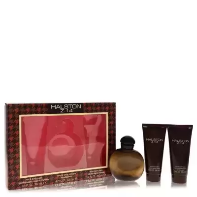 Halston Z-14 by Halston Gift Set -- 4.2 oz Cologne Spray + 3.4 oz After Shave Balm + 3.4 oz Hair & B
