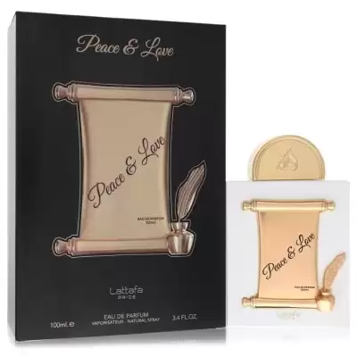 Lattafa Peace & Love by Lattafa Eau De Parfum Spray (Unisex) 3.4 oz