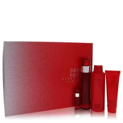 Perry Ellis 360 Red by Perry Ellis Gift Set -- 3.4 oz Eau De Toilette Spray + .25 oz Mini EDT Spray 