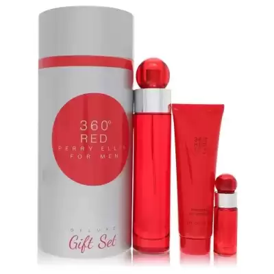 Perry Ellis 360 Red by Perry Ellis Gift Set -- 3.4 oz Eau De Toilette Spray + .25 oz Mini EDT Spray 