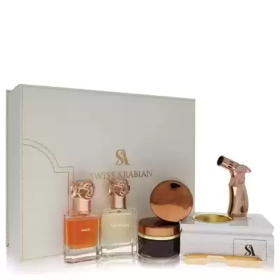 Swiss Arabian Bakhoor Dukhoon Al Haram by Swiss Arabian Gift Set -- Gift Set contains 2 x 1.7 oz Eau