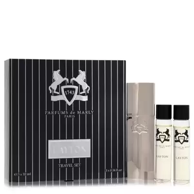 Layton Royal Essence by Parfums De Marly Three Eau De Parfum Sprays Travel Set 3 x .34 oz
