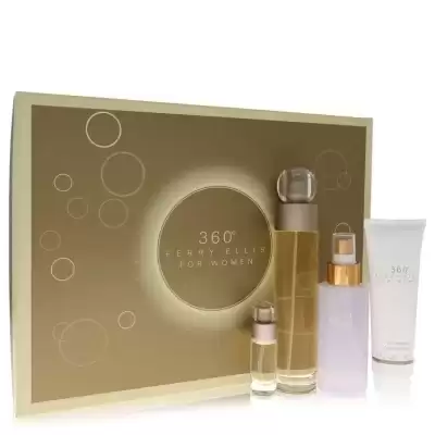 perry ellis 360 by Perry Ellis Gift Set -- 3.4 oz Eau De Toilette Spray + 4 oz Body Mist + 3 oz Show