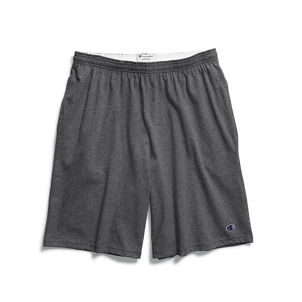 champion men's jersey shorts with pockets