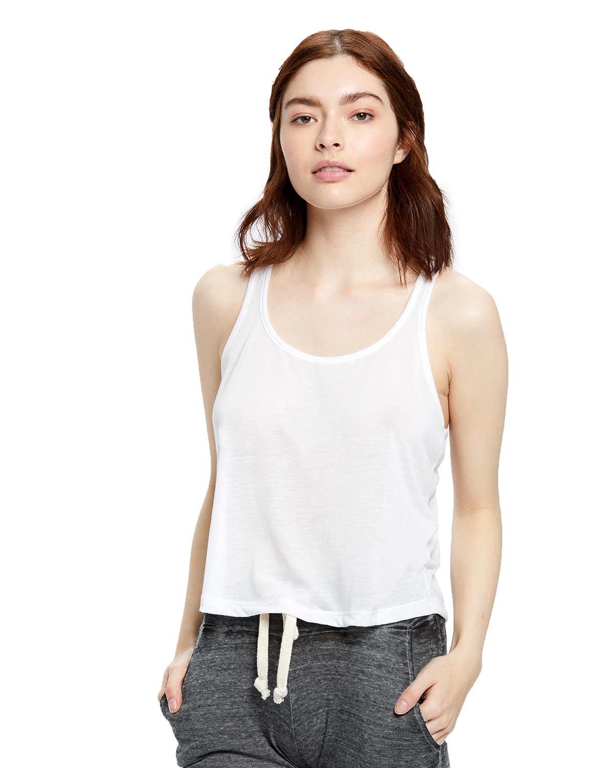 US Blanks US510 Ladies' Sheer Cropped Racer Tank in Bulk Price