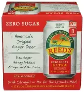 Reeds Soda 4Pk Gngr Xtra Zero
