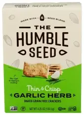 The Humble Seed Crackers Garlic Herb