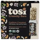 Tosi Bar Cashew Coconut 5Pk