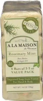 A La Maison Soap Bar 4Pk Rosemary