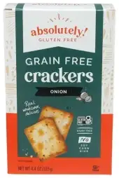 Absolutely Gluten Free Cracker Tstd Onion