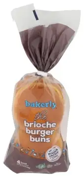 Bakerly Buns Burger Brioche 4Pk