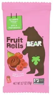 Bear Snacks Fruit Roll Rasp Single