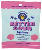 Better Sour Candy Gummy Lychee Shlls