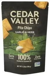 Cedar Valley Chips Garlic Herb Pita