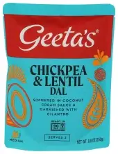 Geetas Dish Ckpeas & Lentls Dal