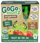 Gogo Squeez Applesc Apple 4Pk Org