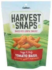 Harvest Snaps Snack Crisps Tmato Basil