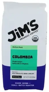 Jims Organic Coffee Bean Colombian Organic Coffee
