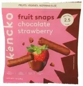 Kencko Fruit Snaps Choc Strawberry