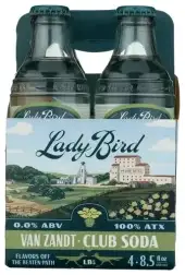 Lady Bird Soda Co Club Soda Van Zandt 4Pk