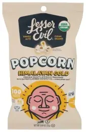 Lesser Evil Popcorn Bag Hmlyn Gld Organic