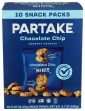 Partake Foods Cookies Mini C Choc Chip