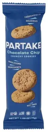 Partake Foods Cookies Crunchy Choc Chip