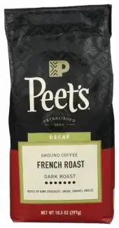 Peets Coffee Ground Dcaf Frn Rst Coffee