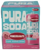Pura Soda Soda Pomegranate 4Pk