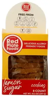 Red Plate Foods Cookies Lemon Sugar 8Ct