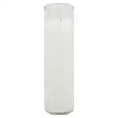 St Jude Candle Clear Glass White