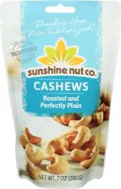 Sunshine Nut Company Cashews Rstd Plain