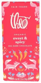 Theo Chocolate Choc Bar Dark Swt & Spcy