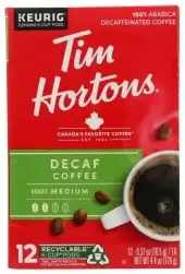 Tim Horton Coffee Ss Decaf 100% Arab 12Pc