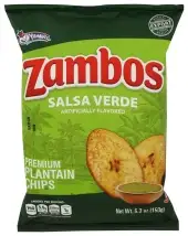 Zambos Chips Plantain Sal Verde