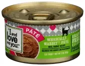 I and Love and You Cat Food Can Whascly Wabt Pate