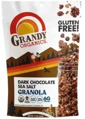 Grandy Organics Granola Drk Choc Seaslt