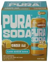 Pura Soda Soda Ginger Ale 4Pk