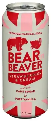 Bear N Beaver Premium Nat Soda Strawberryrries N Cream