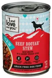 I and Love and You Dog Food Can Beef Booyah
