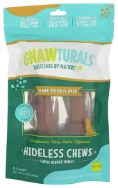 Gnawturals Dog Chew Hidels Pb Md Lg