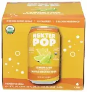 Nekter Pop Soda Lemon Lime 4Pk